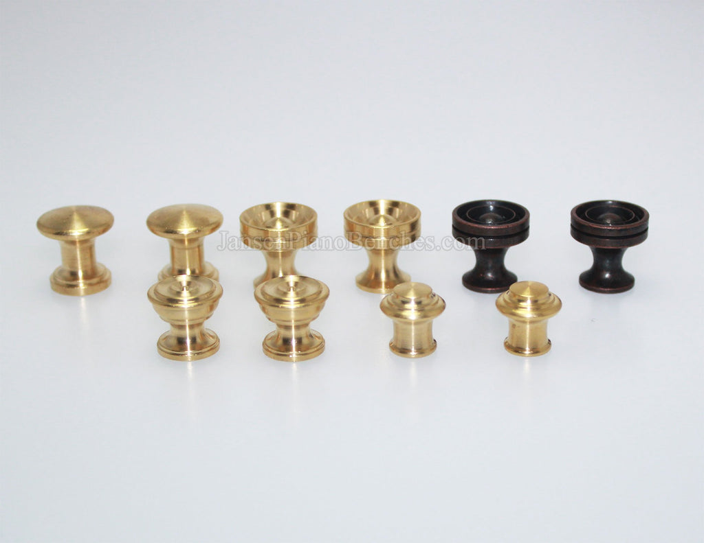 piano desk knobs brass and antique bronze