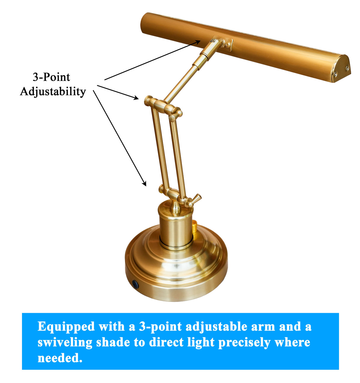 piano desk light adjustable