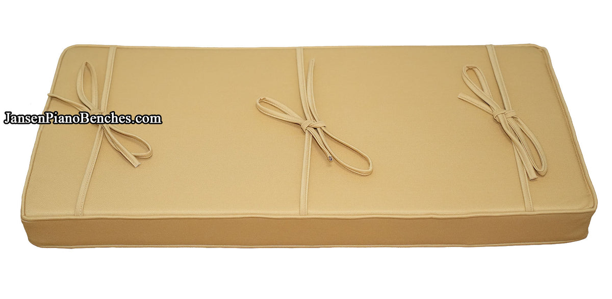 Piano Bench Cushion 33" x 14.5" with 3" Thick Foam Doe Beige Jansen