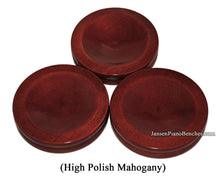 Load image into Gallery viewer, high polish mahogany piano caster cups