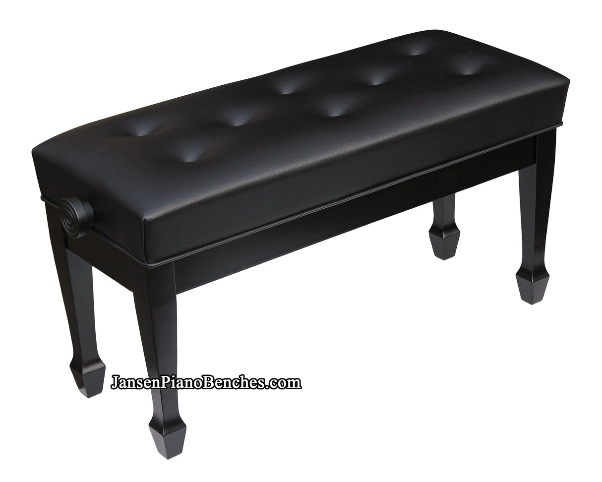 Jansen duet petite artist bench satin black spade legs
