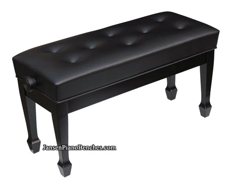 Jansen duet petite artist bench satin black spade legs