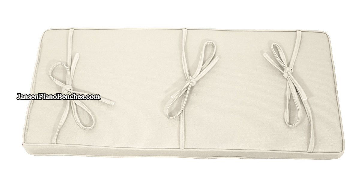 Piano Bench Cushion 30" x 14" with 2" Thick Foam - Pearl