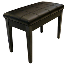 Load image into Gallery viewer, Duet Piano Bench Polish Black Padded