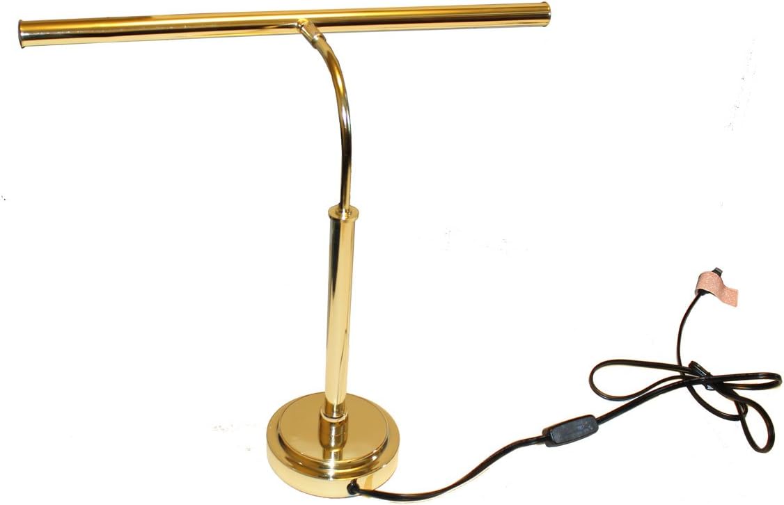 LED Piano Lamp Brass 19" Shade - Open Box
