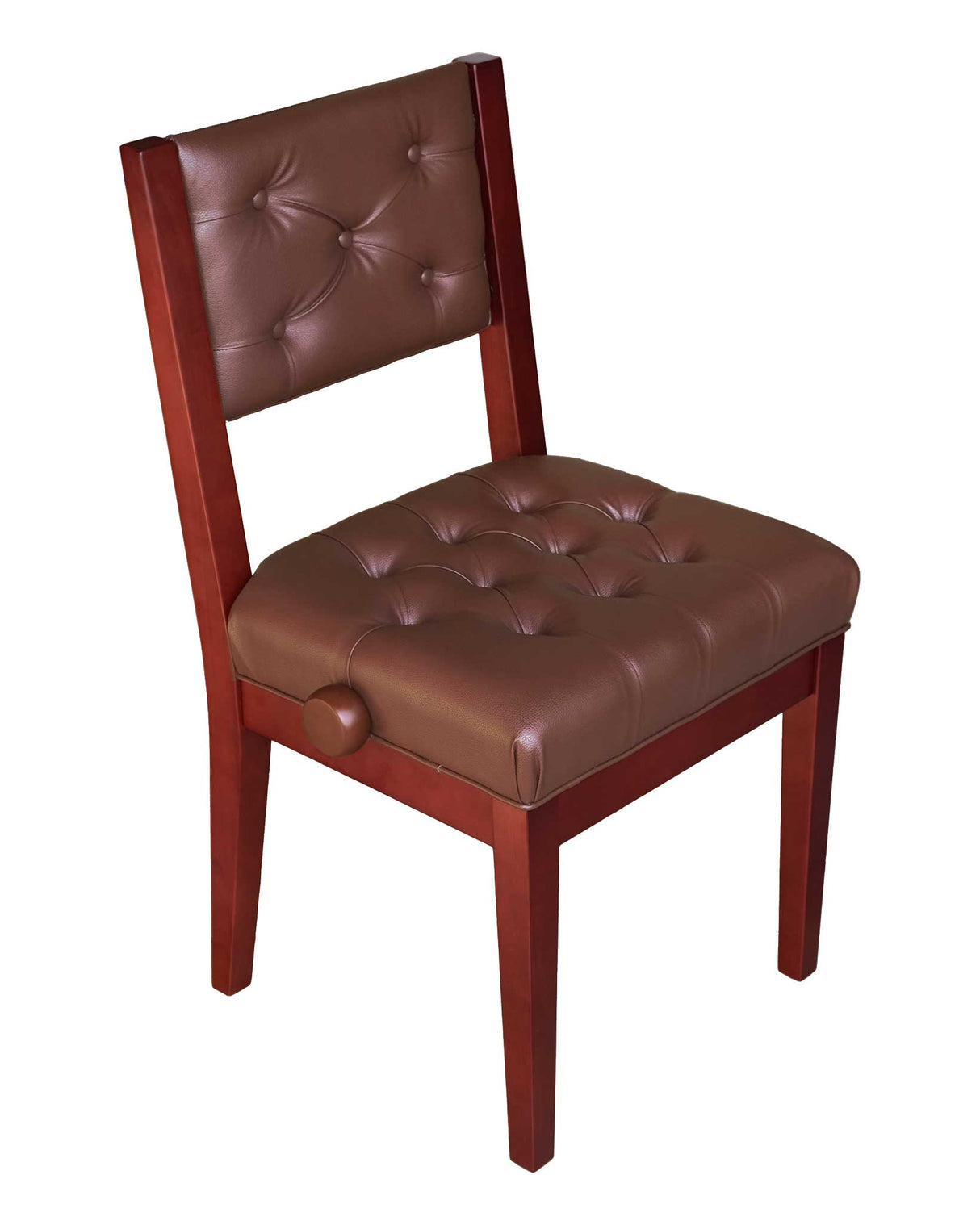 satin mahogany piano chair - practice piano bench with back