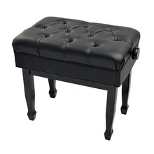Load image into Gallery viewer, high polish black adjustable piano bench