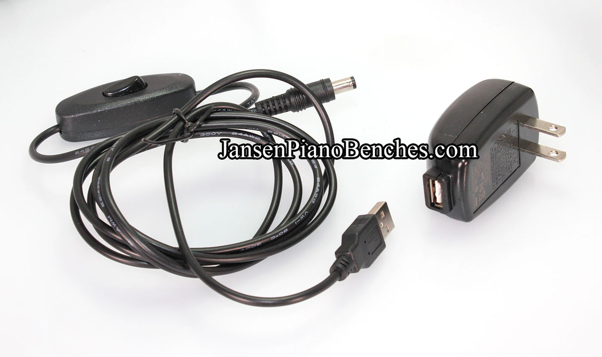 led piano lamp runs off battery or electricity