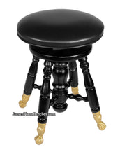 Load image into Gallery viewer, black piano stool