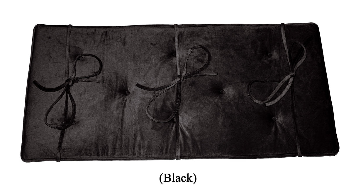 black piano bench cushion velvet