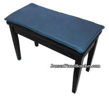 Load image into Gallery viewer, piano bench cushion bluejay