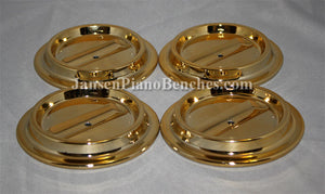 brass piano caster cups lucite