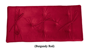 burgundy tufted piano bench pad