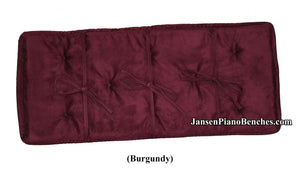 jansen piano bench cushion burgundy