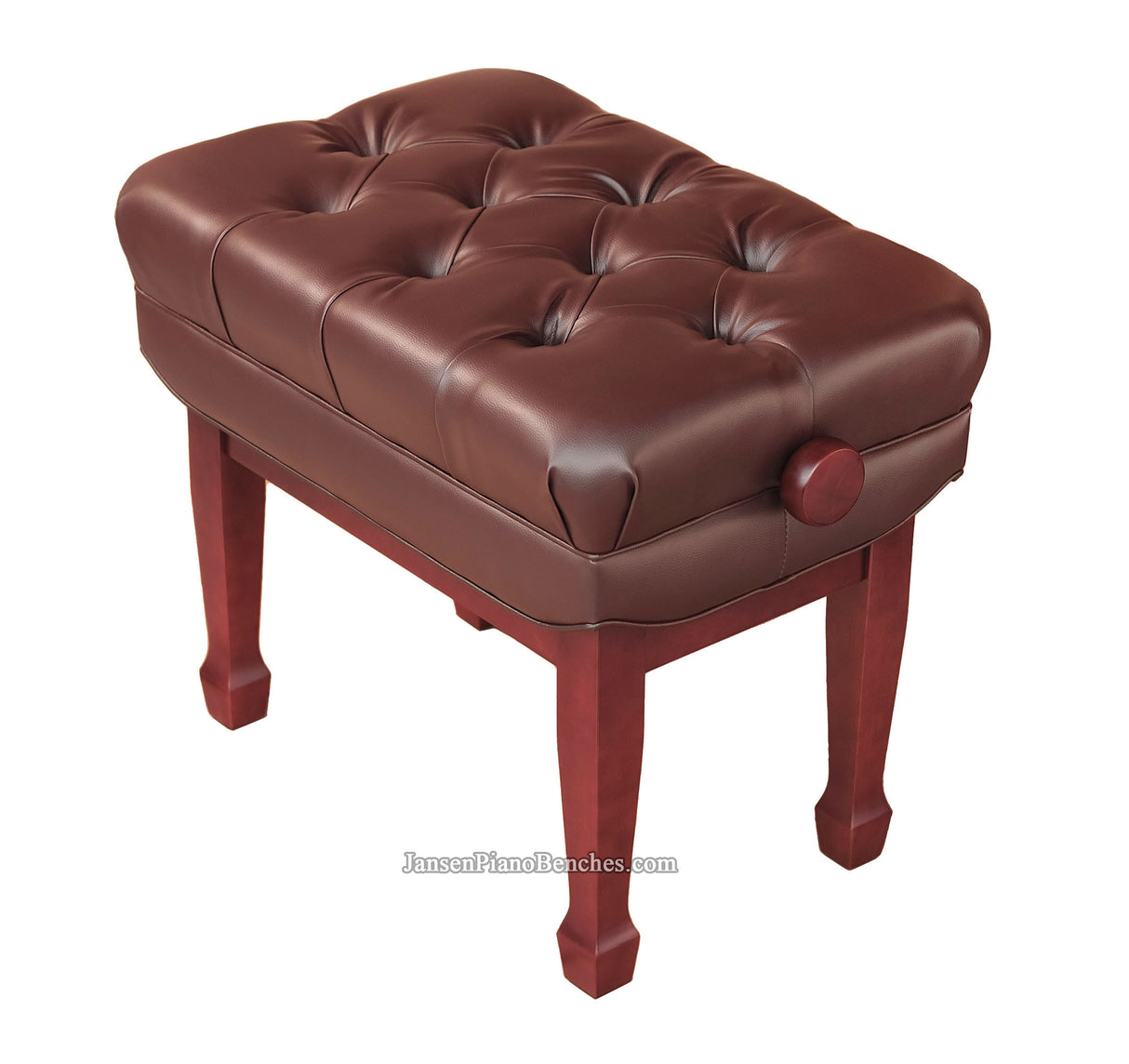 concert adjustable piano bench satin mahogany