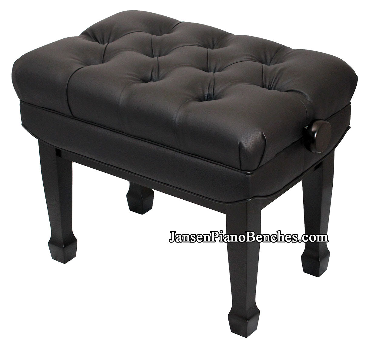 concert piano bench adjustable satin ebony
