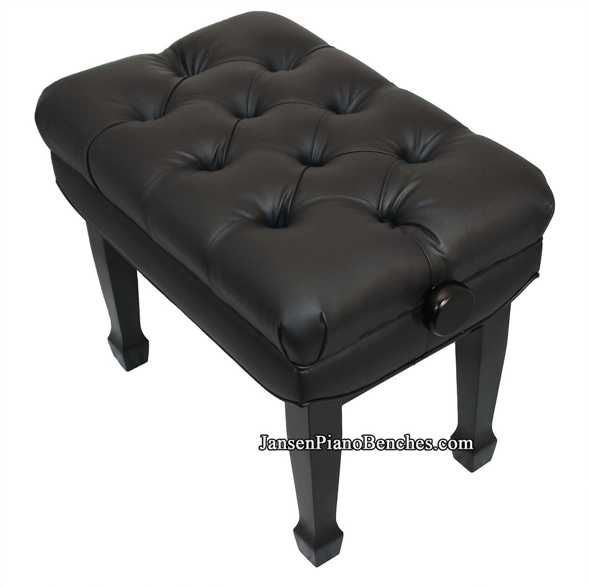 adjustable piano bench satin black
