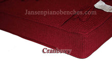 Load image into Gallery viewer, piano bench cushion cranberry