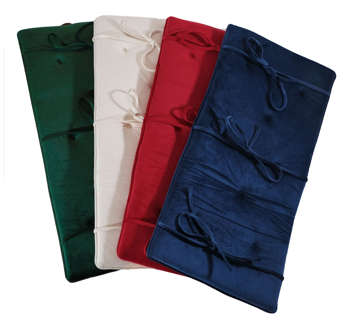 piano bench cushion with ties velvet