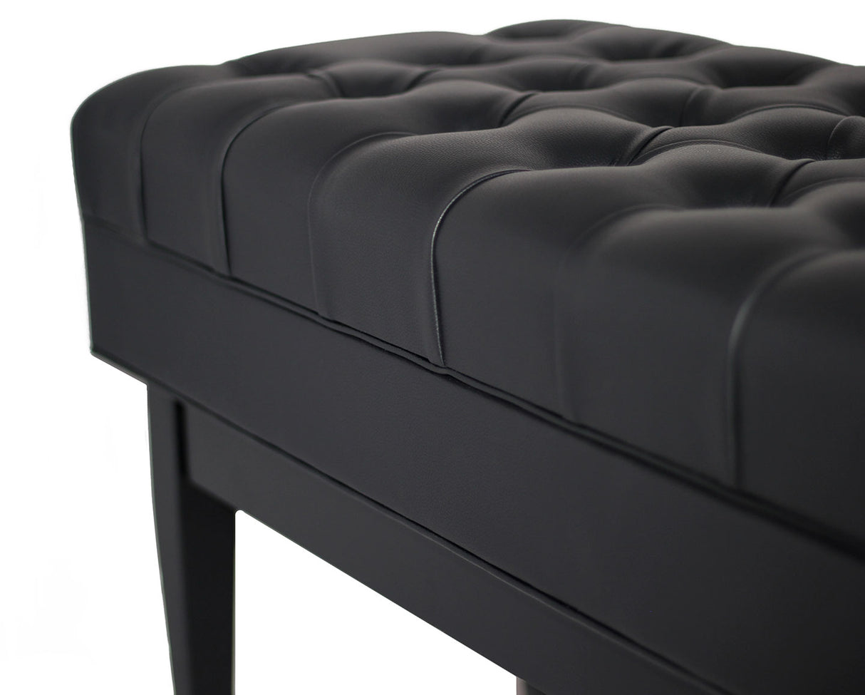 satin ebony piano bench padded adjustable
