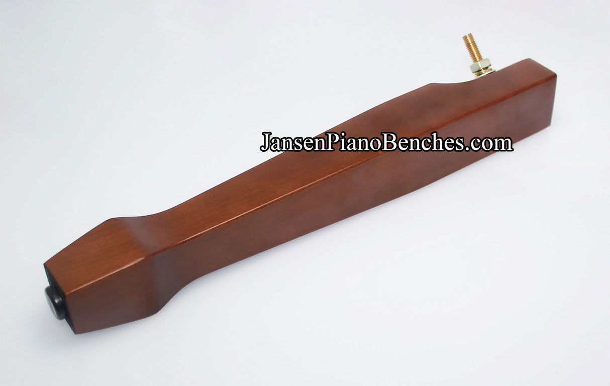 spade piano bench leg satin walnut finish