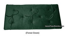 Load image into Gallery viewer, Forest Green piano bench cushion padding
