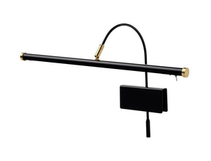 Black and Brass LED Grand Piano Lamp 19" GPLED19 Open Box