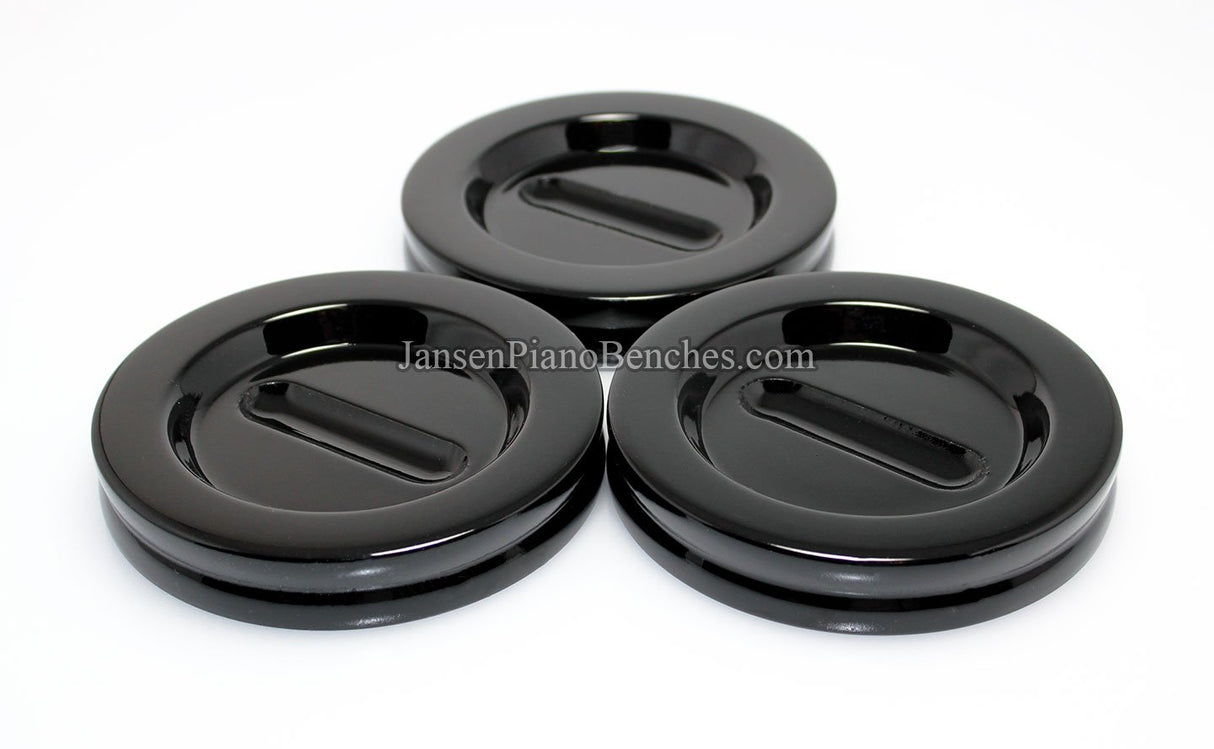 high polish black grand piano caster cups Jansen