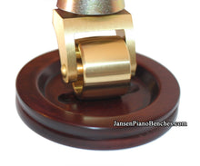 Load image into Gallery viewer, grand piano caster cups satin mahogany finish