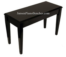 Load image into Gallery viewer, jansen grand piano bench in high polish black finish