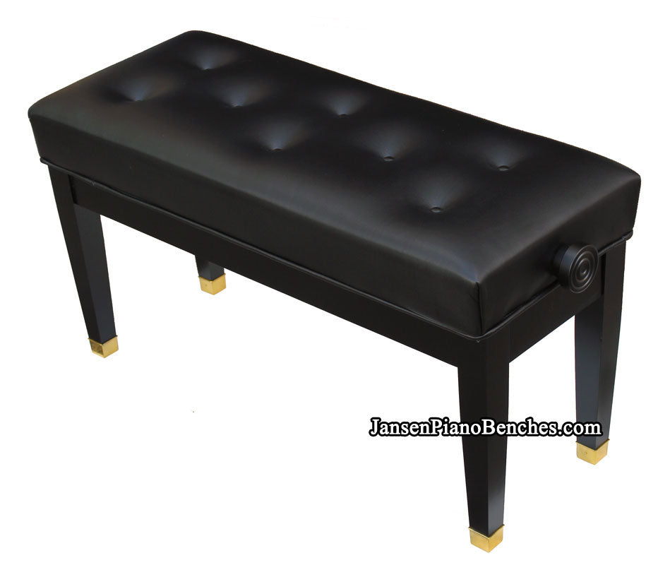 jansen petite artist piano bench duet leather top