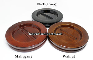 jansen high gloss piano caster cups mahogany walnut and black finish