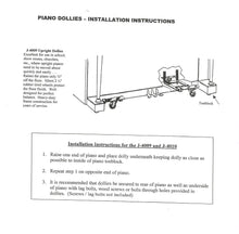 Load image into Gallery viewer, upright piano dolly installation instructions