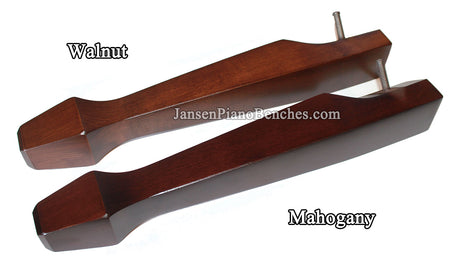 jansen piano bench legs walnut and mahogany