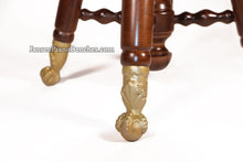 Load image into Gallery viewer, Piano Stool With Antique Brass Claw Feet
