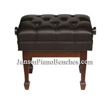 Load image into Gallery viewer, Jansen artist bench walnut with brown leather