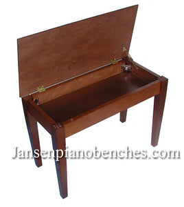 jansen piano bench walnut wood top