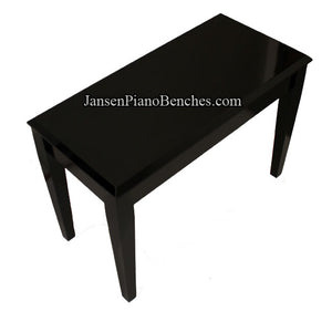 Jansen upright piano bench high polish ebony