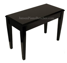 Load image into Gallery viewer, jansen black piano bench high polish for upright pianos