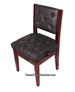padded piano chair mahogany high gloss finish