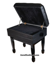Load image into Gallery viewer, piano artist bench with music storage compartment