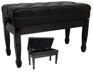 duet adjustable piano bench with sheet music storage