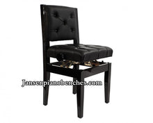 Load image into Gallery viewer, Black Adjustable Piano Chair Padded