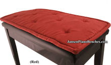 Load image into Gallery viewer, red piano bench cushion jansen
