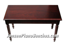 Load image into Gallery viewer, piano bench with music compartment mahogany finish by Schaff