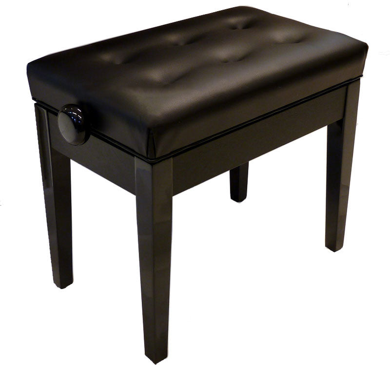 Adjustable Piano Bench High Polish Black Jansen Piano Benches