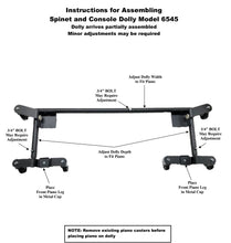 Load image into Gallery viewer, spinet piano dolly assembly instructions J6545