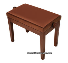 Load image into Gallery viewer, walnut adjustable height piano bench