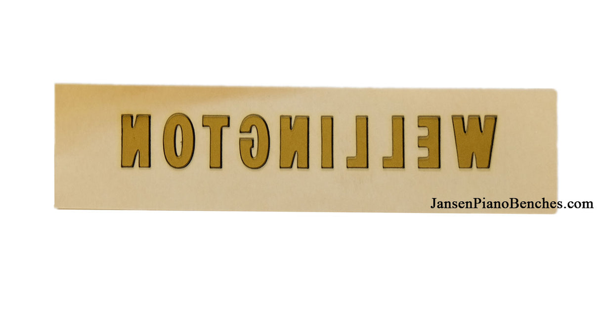 Wellington piano decal logo sticker