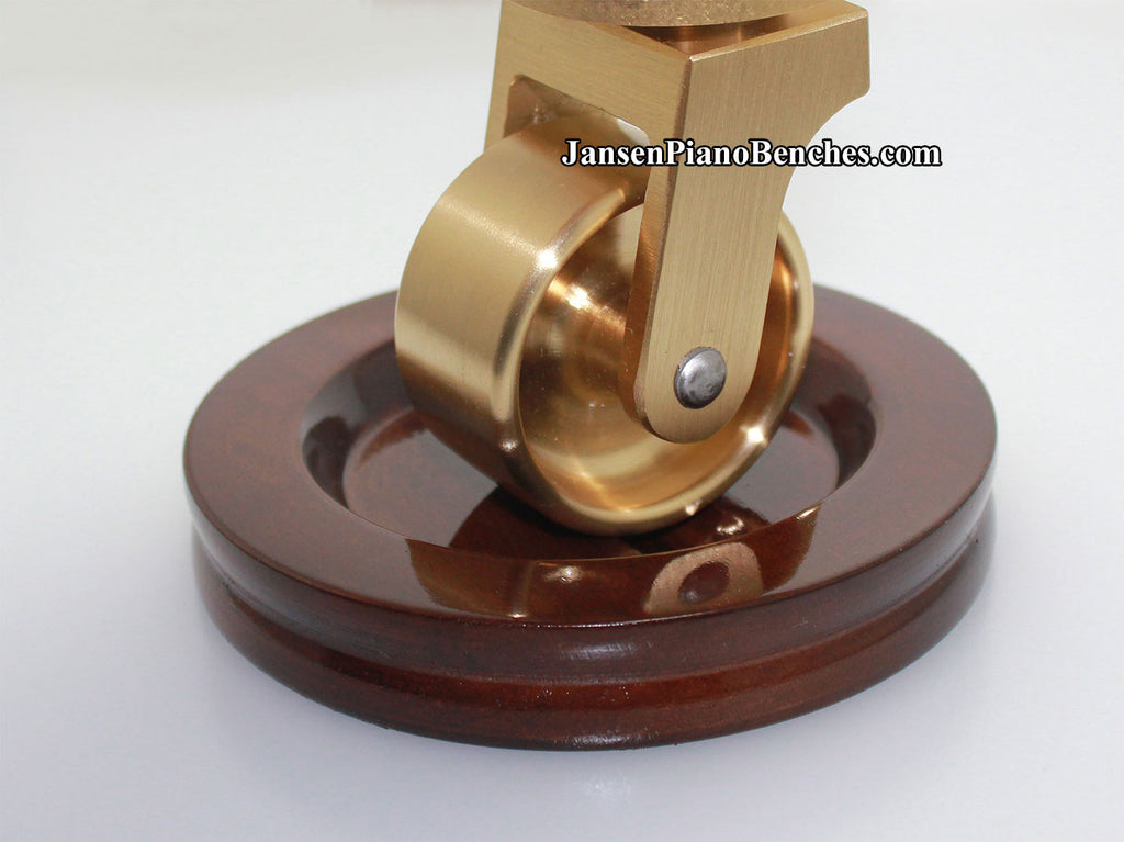 piano wheels upright casters brass